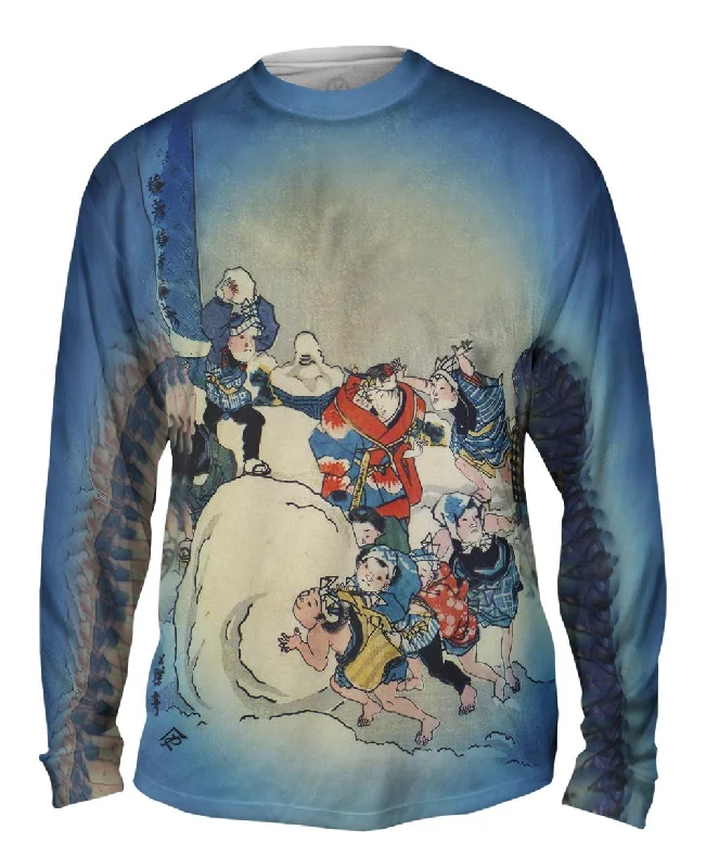 Long-Sleeve-Turtleneck-Japan - Utagawa Kuniteru - "Snow Fight"