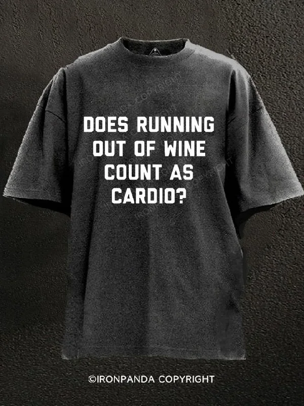 T-Shirt-Bamboo-Running Out Of Wine Cardio Washed Gym Shirt