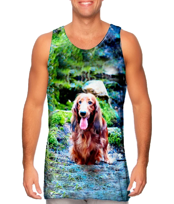 Tank-Top-Turtleneck-Dachshund In Forest