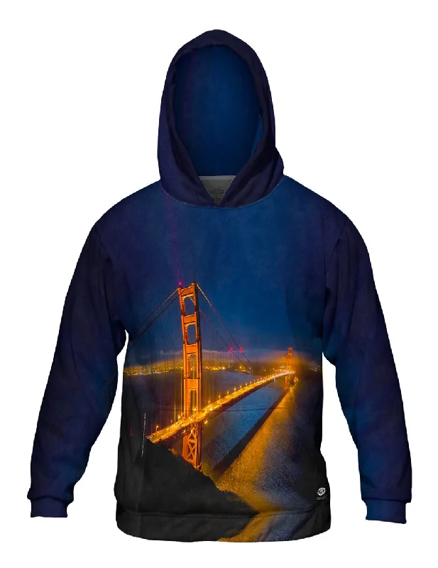 Hoodie-Zip-Up-Night Golden Gate Bridge San Francisco