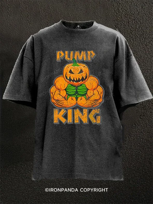 T-Shirt-School-PUMP KING Washed Gym Shirt