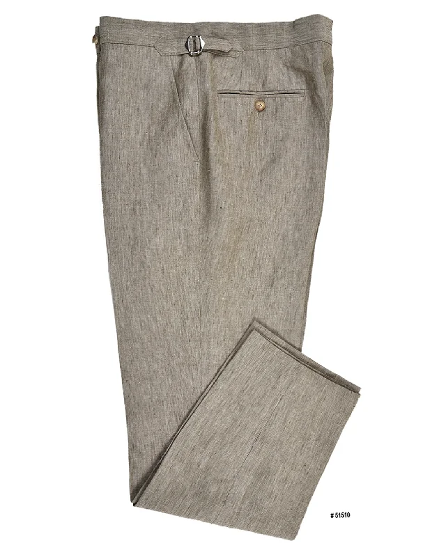 Pants-Gothic-Light Olive Linen Dress Pant