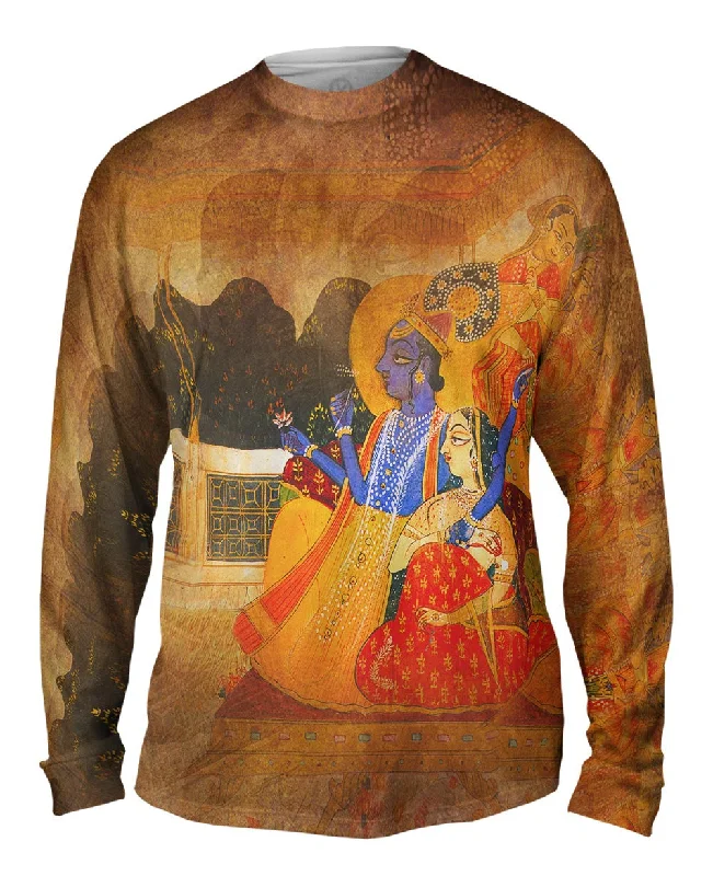 Long-Sleeve-Yoga-Indian - "Krishna and Radha"