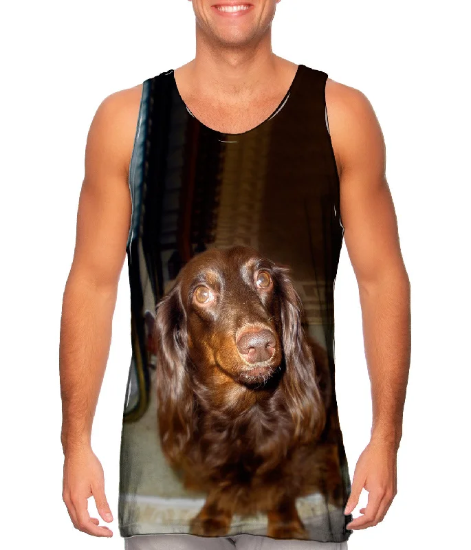 Tank-Top-Gym-Careful Chocolate Dachshund