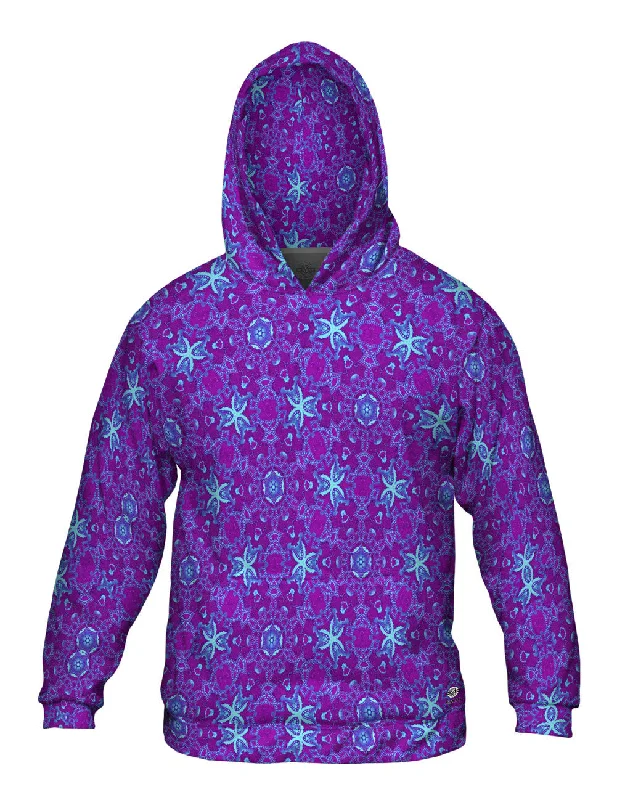 Hoodie-Athletic-Turq Ocean Pattern