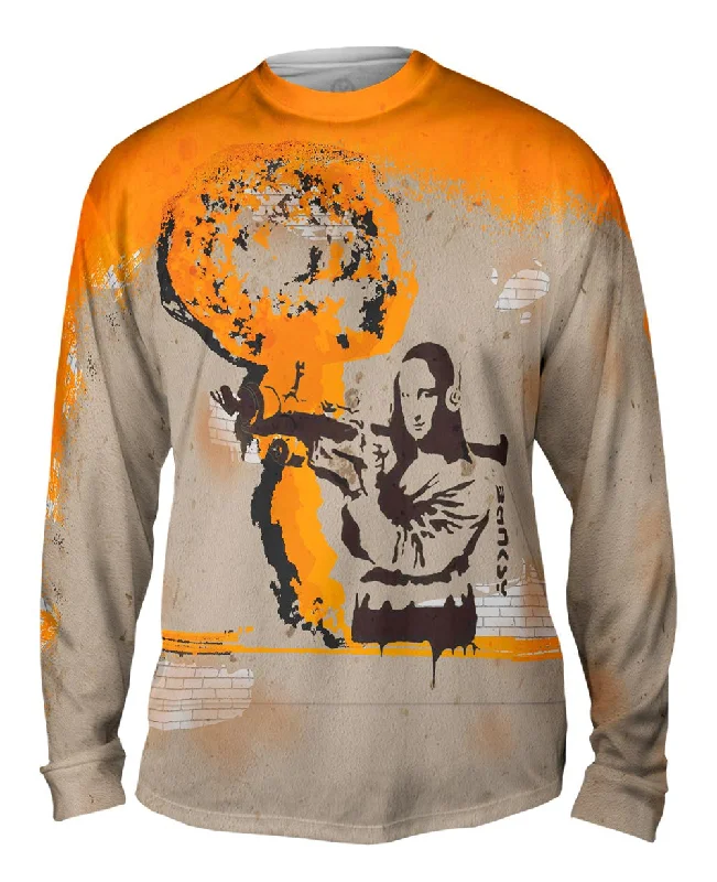 Long-Sleeve-Trendy-Graffiti Banksy Mona Lisa