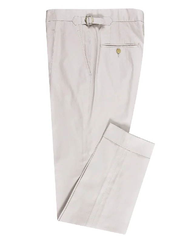 Pants-Surfing-Fresco: Soft Mild Grey Stretch Twill Dress Pant