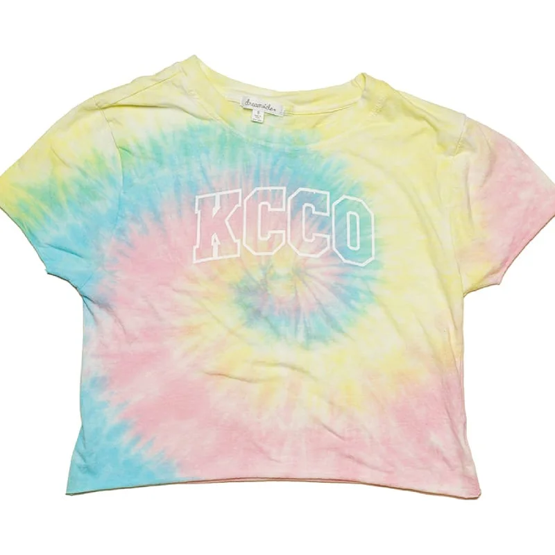 T-Shirt-Stylish-KCCO Collegiate Cropped Dreamsicle Tie Dye Tee