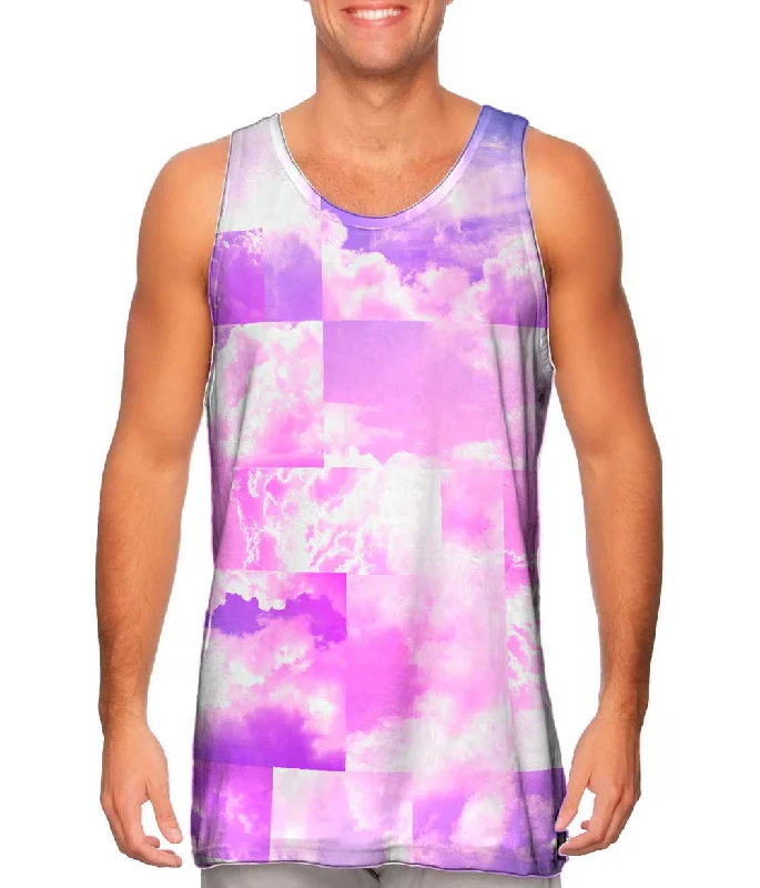 Tank-Top-Black-Cloud Collage Blue Pink