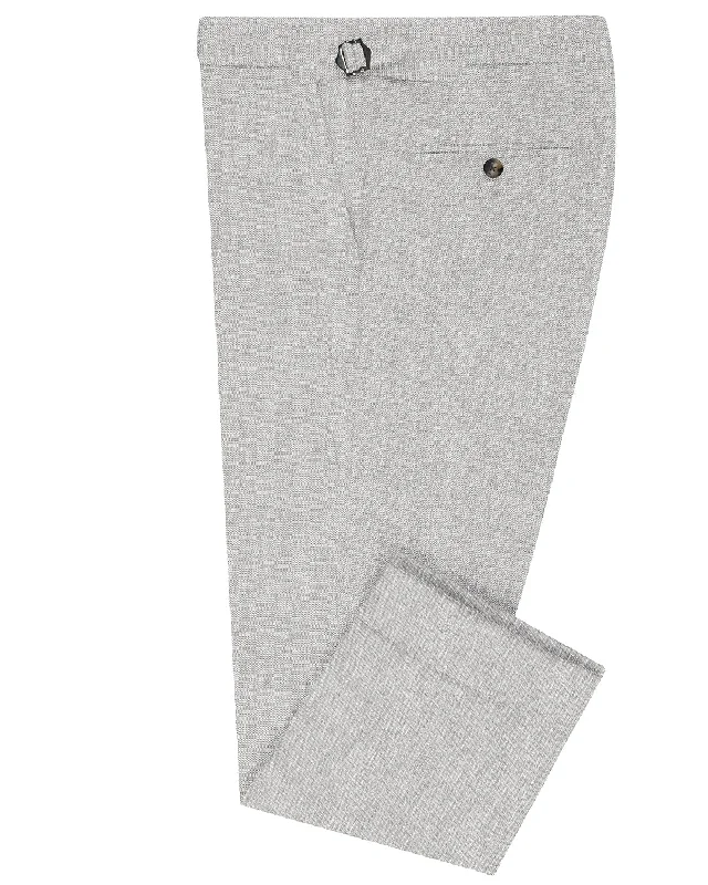 Pants-Training-Dugdale Silver & White Melange Irish Linen