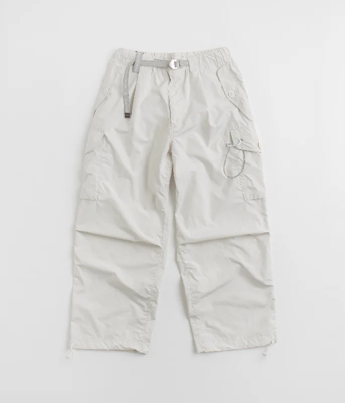 Pants-Windproof-and wander Oversized Cargo Pants - Off White