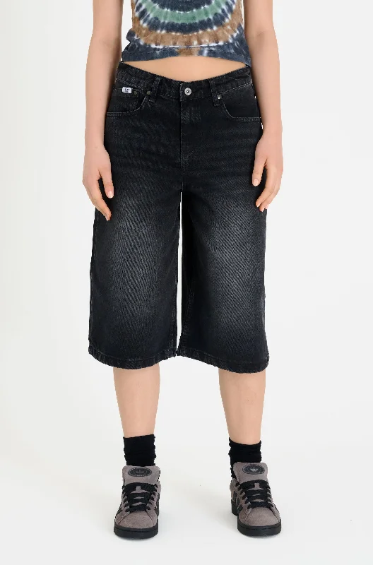 Shorts-Solid-Color-Release Short Black