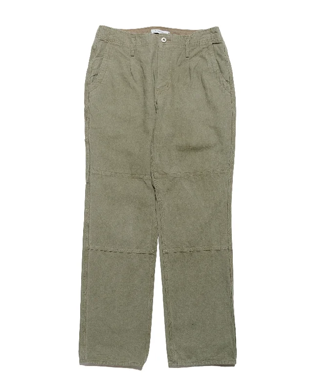 Pants-Tapered-nonnative Worker Trousers Cotton Oxford Sulfur Dye Khaki