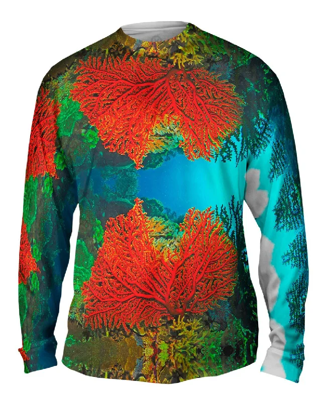 Long-Sleeve-Hooded-Cave Coral Party Underwater