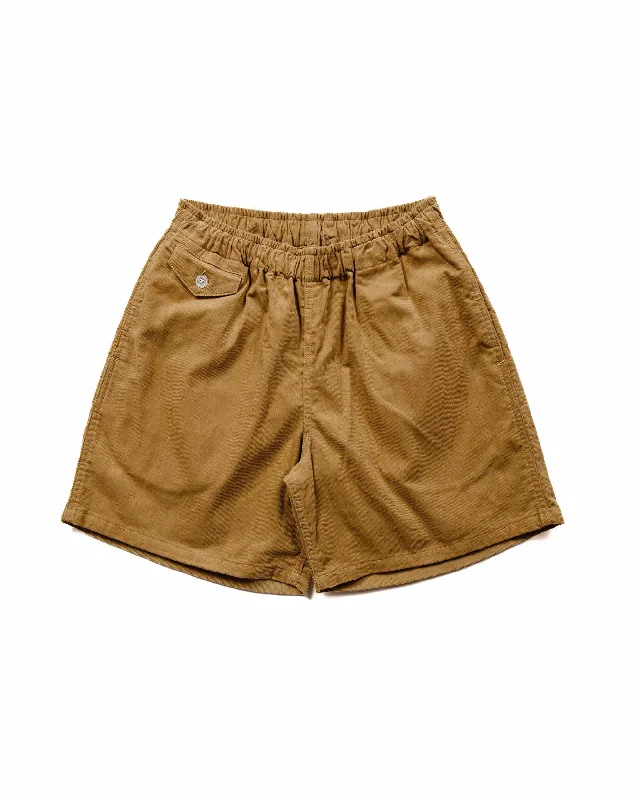 Shorts-White-The Real McCoy's MP23014 Summer Corduroy Swim Shorts Beige