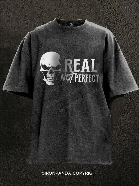 T-Shirt-Vegan-Real, NOT Perfect Washed Gym Shirt