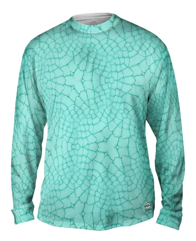 Long-Sleeve-Green-Trippy Aqua Snake Skin