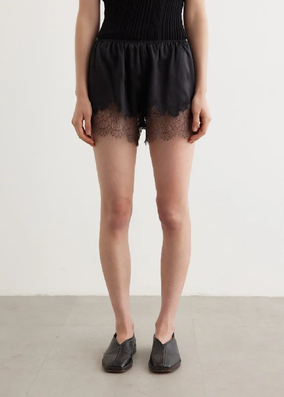 Shorts-Hip-Hop-Lace Inlay Shorts