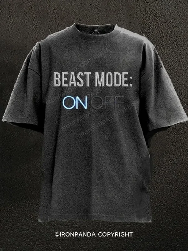 T-Shirt-Hiking-Beast Mode:On Off Washed Gym Shirt