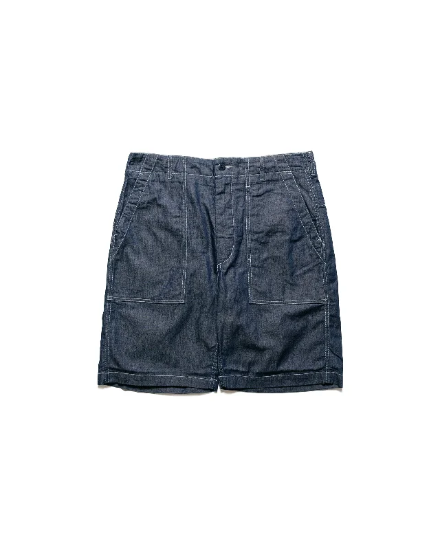 Shorts-Family-Matching-Engineered Garments Fatigue Short Indigo 8oz Cone Denim