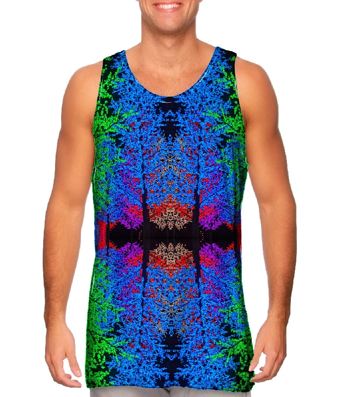 Tank-Top-Embroidered-Digital Pine Trees