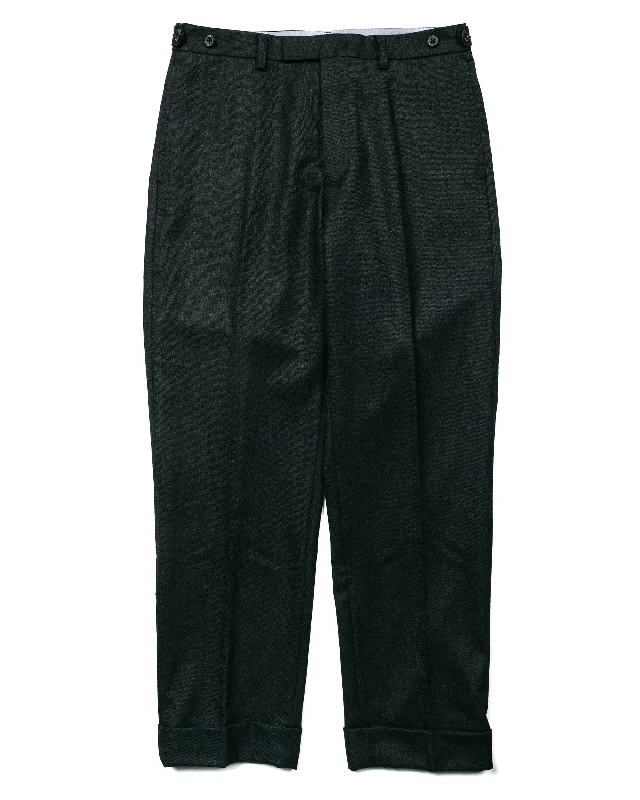 Pants-Surfing-Beams Plus Ivy Trousers Ankle-Cut Flannel Charcoal Grey