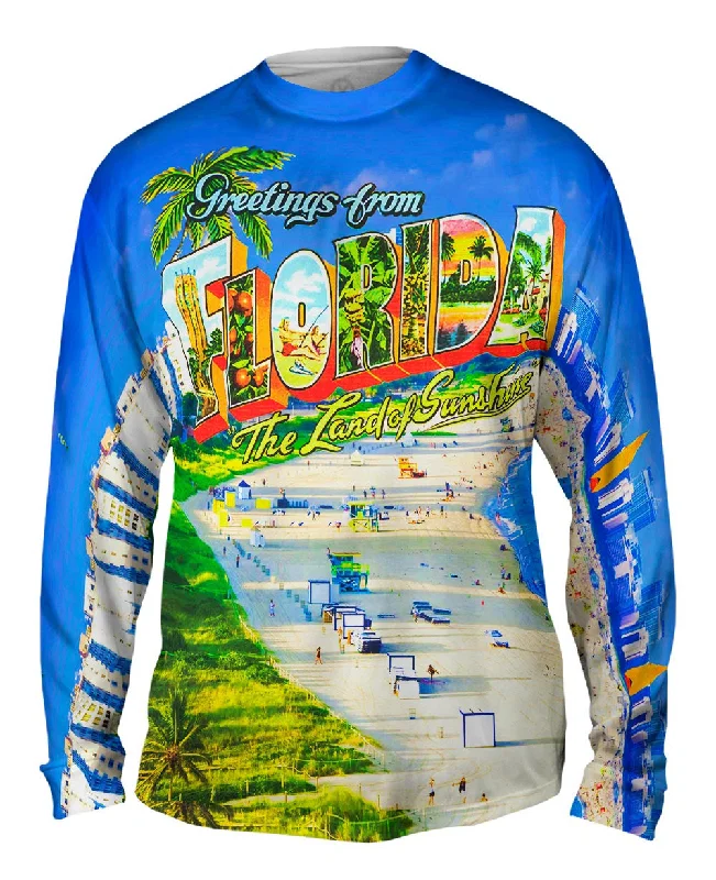 Long-Sleeve-Windproof-Greetings from Florida - The Land of Sunshine