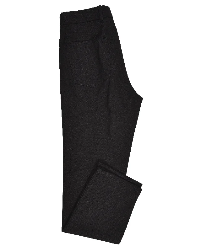 Pants-Slim-Fit-Jet Black Soft Twill Jeans