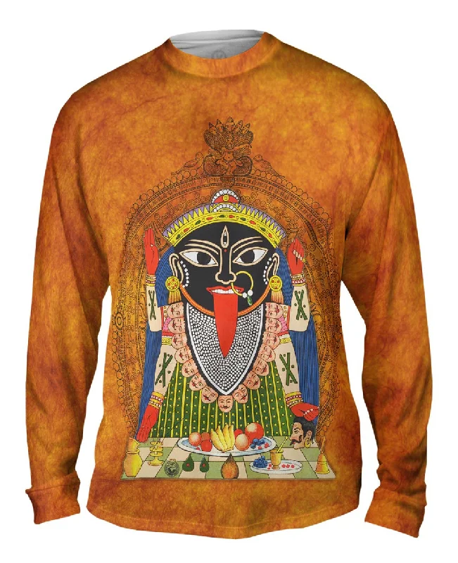 Long-Sleeve-Button-Up-India - "Kali Orange"