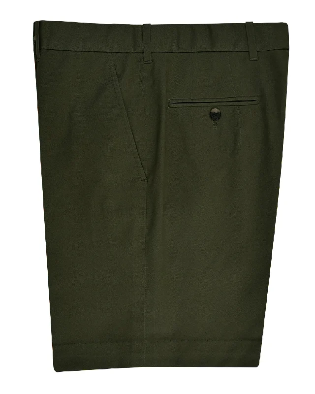 Pants-Sweatpants-Genoa Chino: Olive Green Shorts