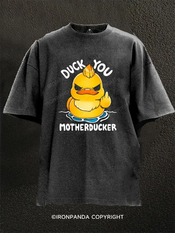 T-Shirt-Warm-MotherDucker Washed Gym Shirt