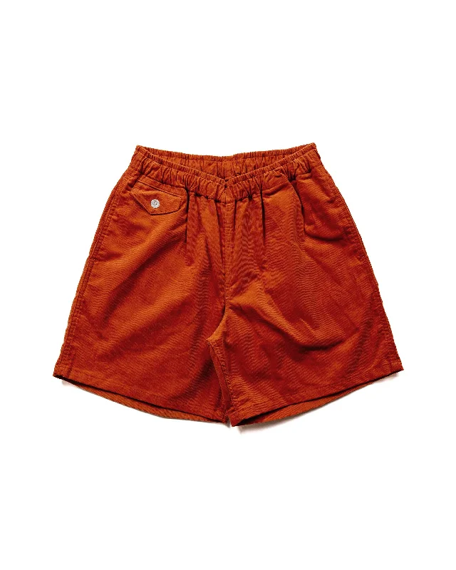 Shorts-Solid-Color-The Real McCoy's MP23014 Summer Corduroy Swim Shorts Salmon