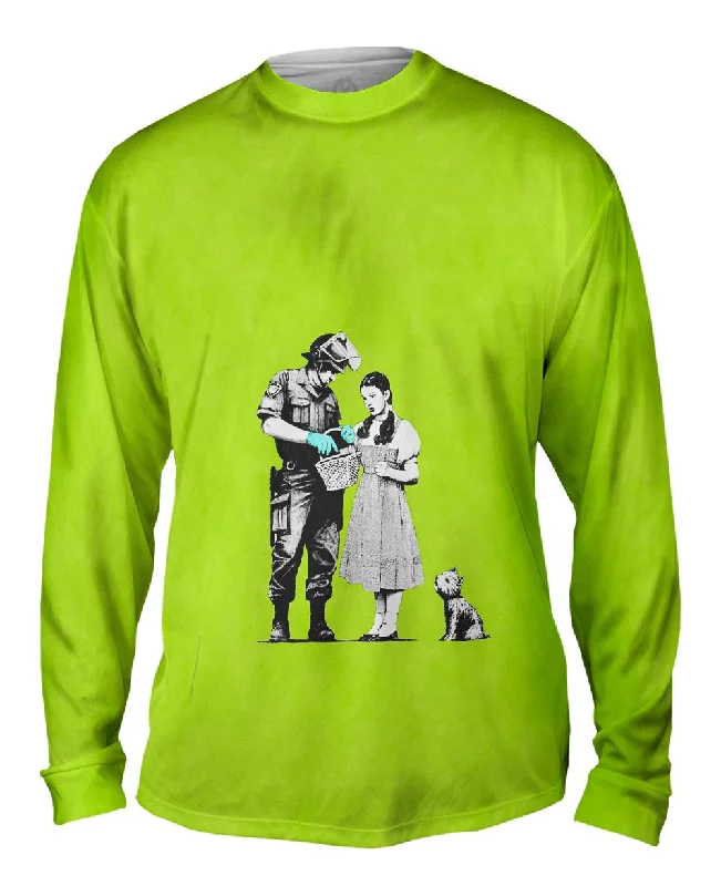 Long-Sleeve-Running-Graffiti Banksy Stop And Search