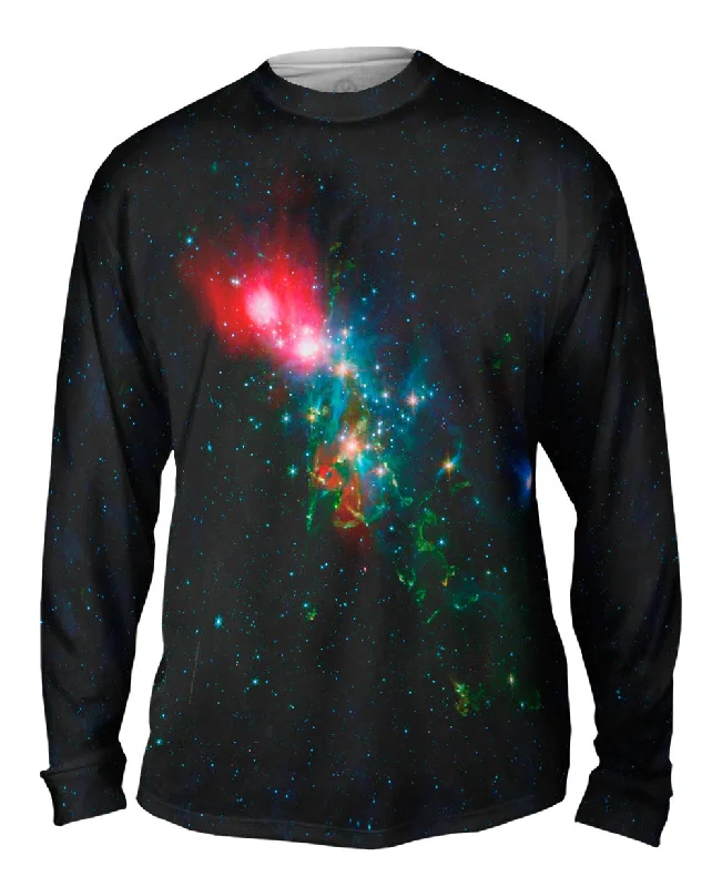 Long-Sleeve-Black-Space Galaxy Nebulae NGC Chaotic Beauty