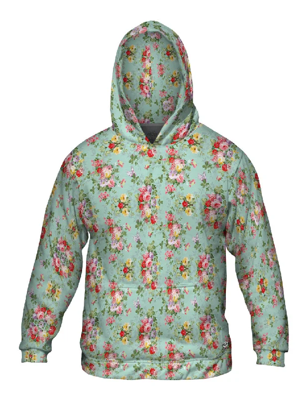 Hoodie-Polka-Dot-Summer Flowers Pattern