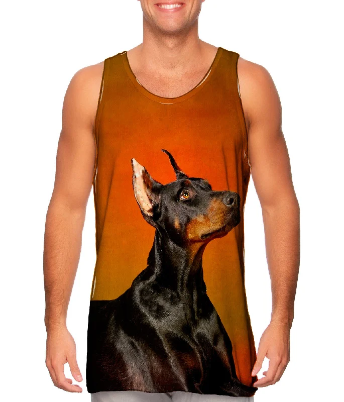 Tank-Top-Workwear-Doberman Pinscher Rouge