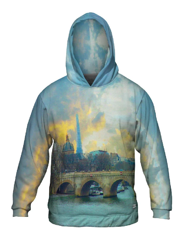 Hoodie-All-Season-Paris France Eiffel Tower Cloud Frenzy