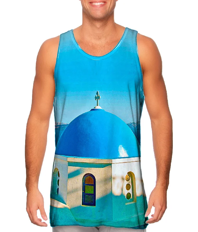 Tank-Top-Nylon-Blue Dome Santorini - Oia