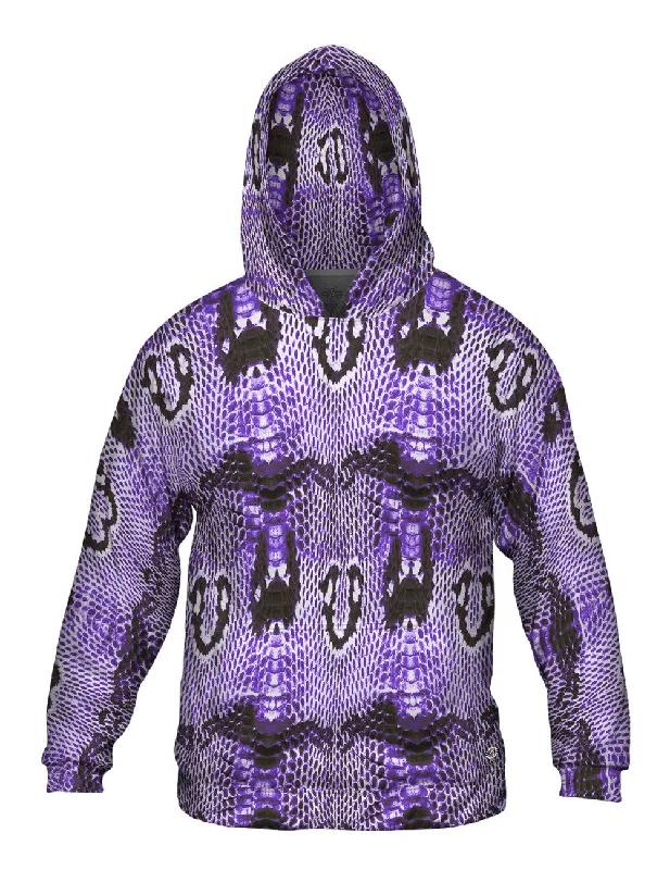 Hoodie-Snap-Button-Purple Cobra Snake Skin