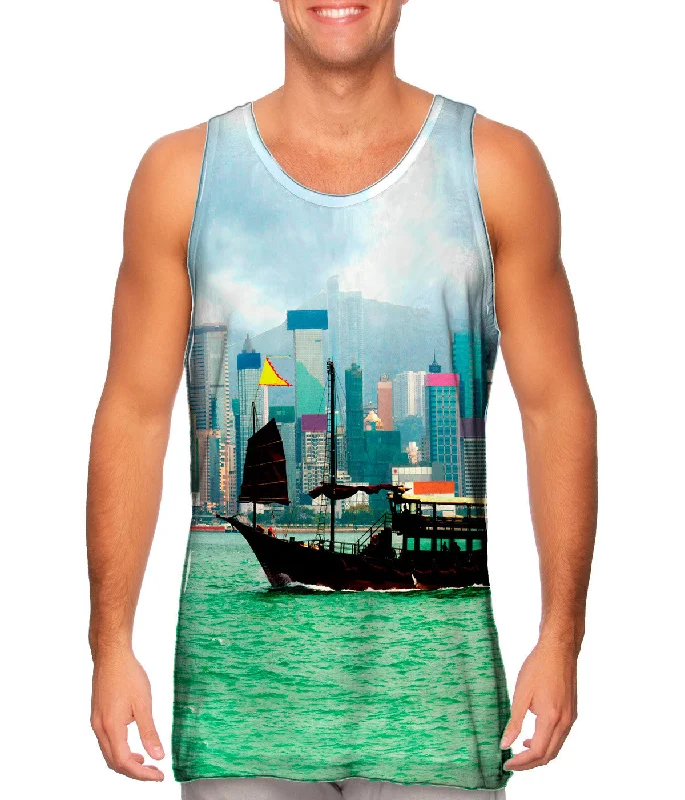 Tank-Top-Stylish-Chinese Junk Hong - Kong