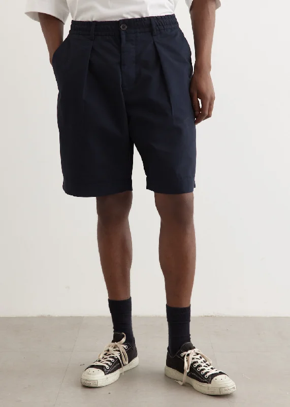 Shorts-Durable-Pleated Track Shorts