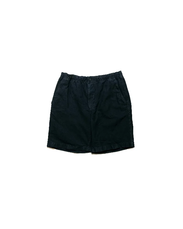 Shorts-School-Norse Projects Ezra Relaxed Cotton Linen Short Dark Navy