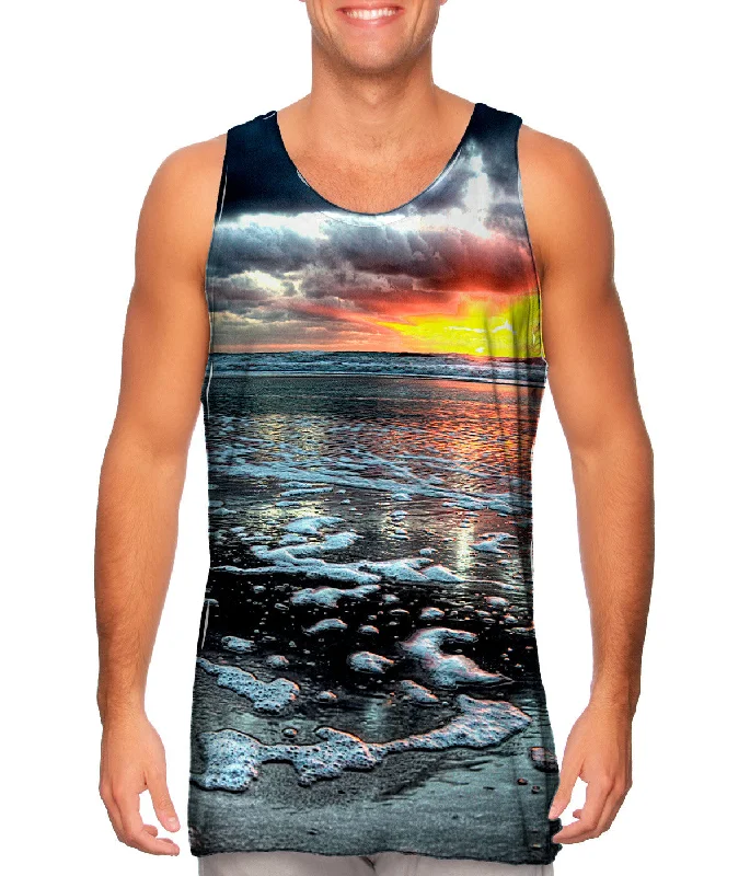 Tank-Top-Running-Beach Sunset Shore