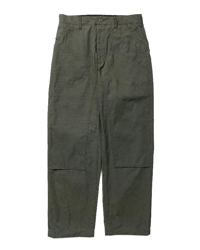 Pants-Solid-Color-Engineered Garments Climbing Pant Olive Heavyweight Cotton Ripstop