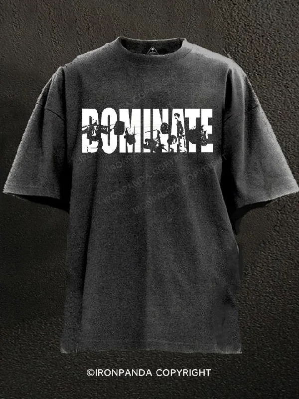 T-Shirt-Flex-Dominate Powerlifting Washed Gym Shirt