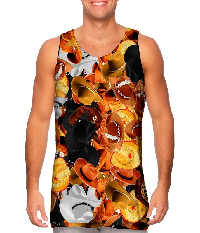 Tank-Top-Basketball-Cowboy Hat Rodeo Pride