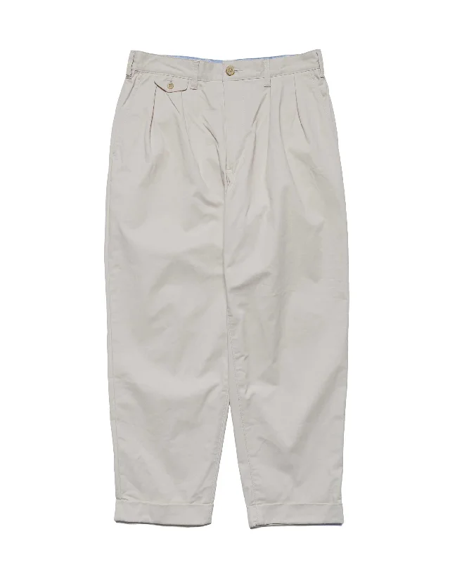 Pants-Button-Fly-Beams Plus 2Pleats Twill Cement