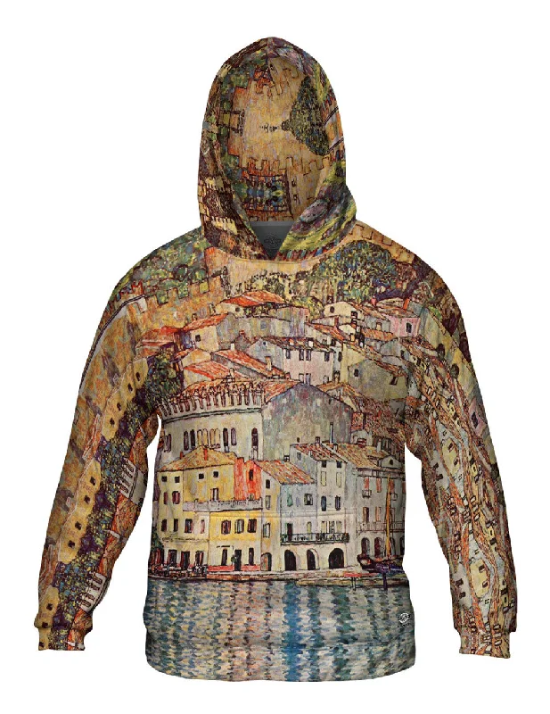 Hoodie-Camo-Gustav Klimt -"Malcesine Lake Garda" (1913)