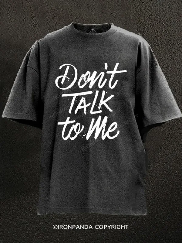 T-Shirt-Basketball-Don't talk to me Washed Gym Shirt