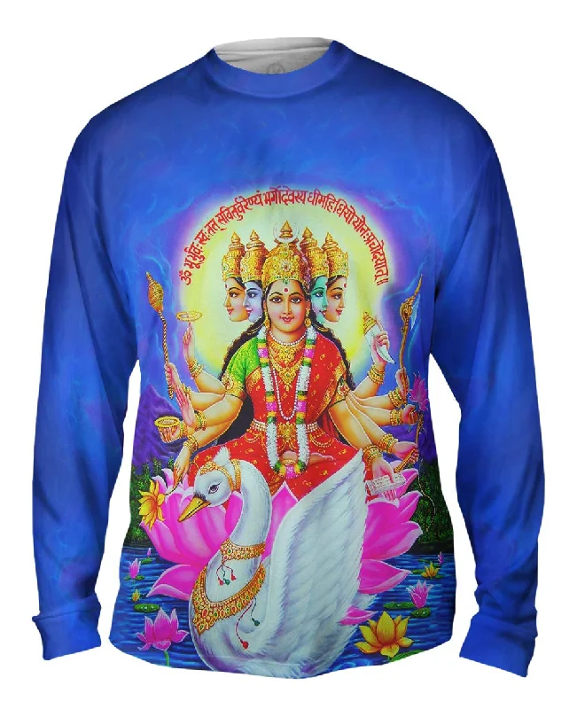 Long-Sleeve-Hooded-India - "Goddess Gayatri Maa"